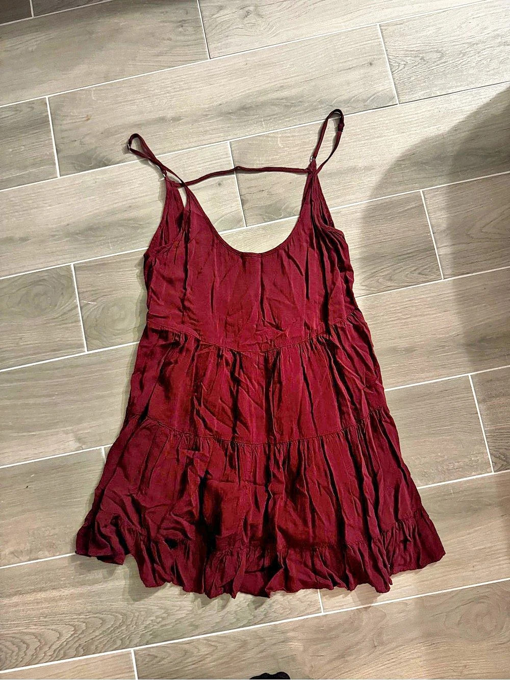 Brandy Melville Colleen Dress Burgundy Mini Dress
